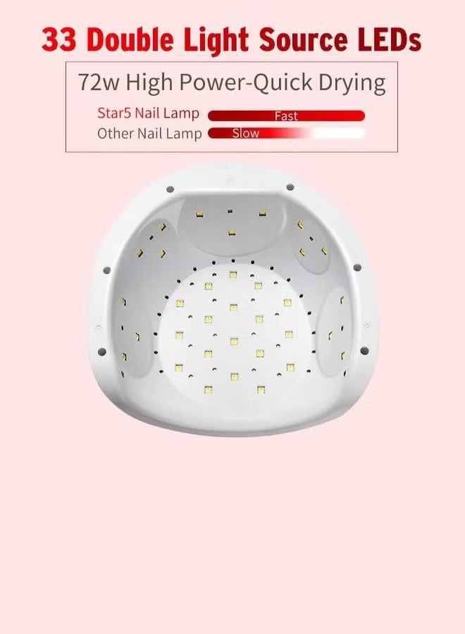 ORiTi مجفف أظافر بمصباح LED معالج بالأشعة فوق البنفسجية مع مستشعر وردي/أزرق/أبيض - Image 3