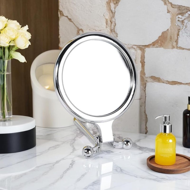 Sweet seven Double-Sided Hand Held Mirror, Foldable 1X/10X Makeup Mirror with Adjustable Handle/Stand - Portable Travel Mirror for Women and Girls - Image 5