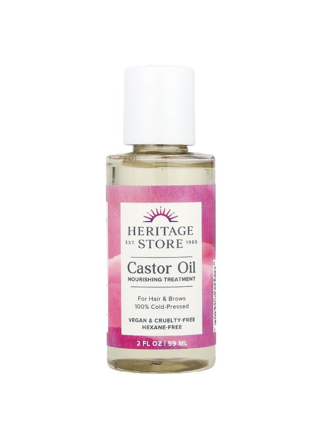 Heritage Store متجر التراث، زيت الخروع، علاج مغذي، 2 أونصة سائلة (59 مل) - Image 1