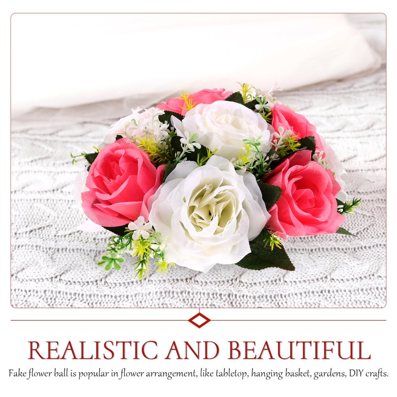 🌱 زهور صناعية واقعية لمركزيات الزفاف بأوراق كثيفة - Image 5
