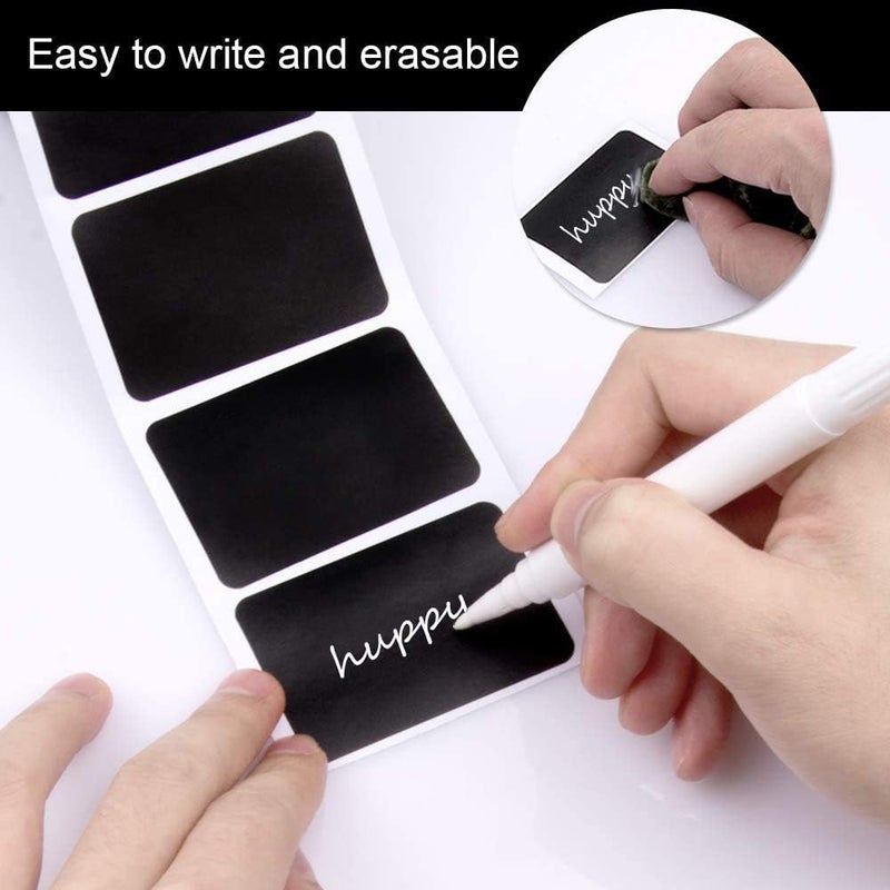 Premify 180 Chalkboard Labels & White Marker, Pantry and Storage Stickers for Jars, Kitchen Labels for Jars, Mason, Spice, Glass, Cups, Containers, Canisters, Bathroom, Laundry Room, Office Organizer - Image 5