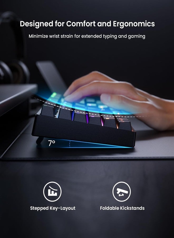 WeGear RGB Mechanical Gaming Keyboard Blue Switch, 104 Keys Full-Size Light Up Key-Board with 11 Backlit Modes, Anti-Ghosting, Double-Shot ABS Keycaps, USB Wired Computer Key Board for Windows PC Gamer - Image 5