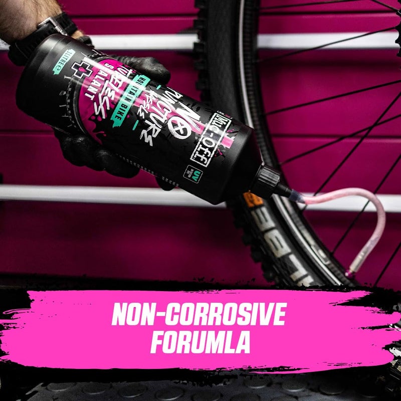 Muc Off Muc-Off No Puncture Hassle Tubeless Sealant, 1 Liter - Advanced Bicycle Tyre Sealant with UV Tracer Dye That Seals Tears and Holes Up to 6mm (1 Liter (Pack of 1)) - Image 2