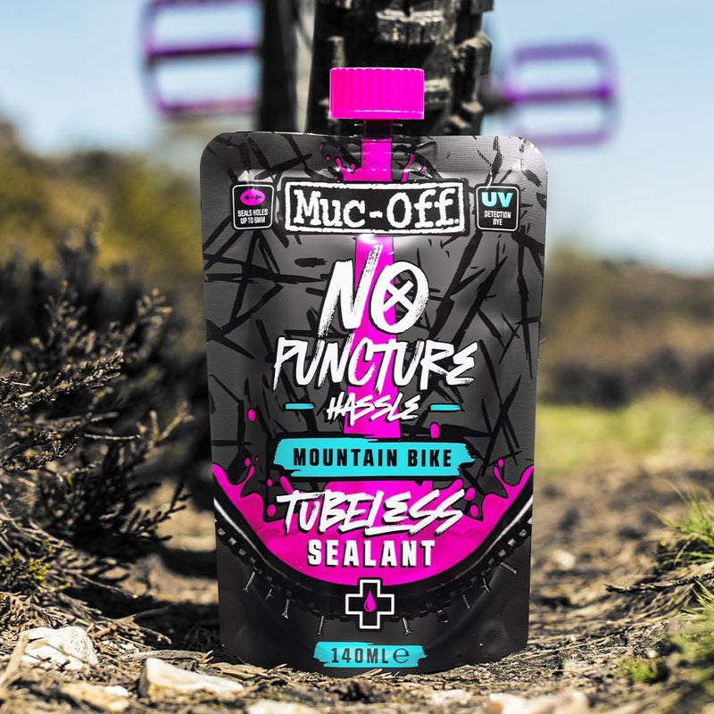 Muc Off Muc-Off No Puncture Hassle Tubeless Sealant, 1 Liter - Advanced Bicycle Tyre Sealant with UV Tracer Dye That Seals Tears and Holes Up to 6mm (1 Liter (Pack of 1)) - Image 5