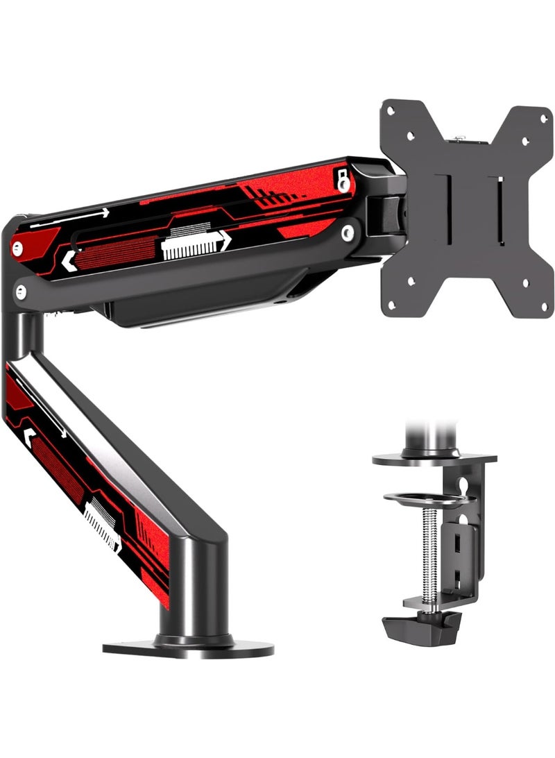Single Monitor Desk Mount, Adjustable VESA Monitor Arm, 180° Rotating Dual-Arm Design, 160mm + 245mm Arm Length, 350–400mm Height Range, for Office Desk, Computer Desk and Home Workspace - Image 1
