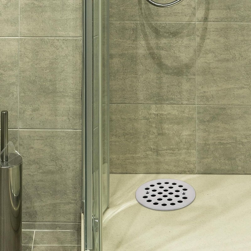 Zerodeko 304 Stainless Steel Round Floor Drain Strainer Cover, Hair Catcher Sink Sewer Filter, 4-1/4 Inch Bath Shower Drain Stopper, 2pcs Set for Bathroom Use - Image 5