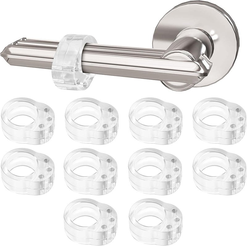 Bolatus 10 Pcs Door Handle Bumpers, PVC Door Handle Guard Transparent Door Handle Protectors to Buffer Walls and Stop Wall Damage (O-Shaped) - Image 1