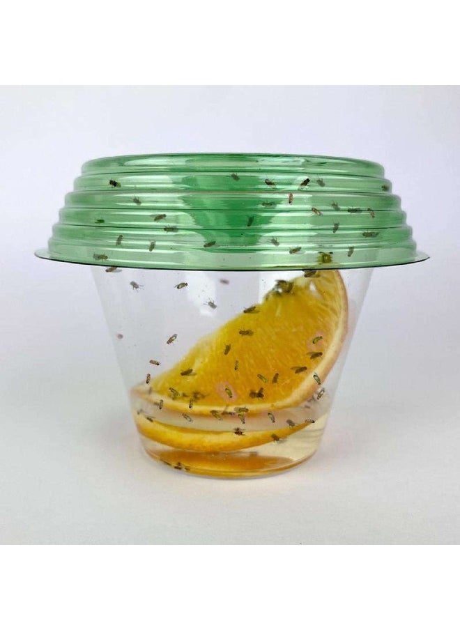 Billy-Bob - 2-Piece Re-Usable Messy Sticky Round Funnel Lid Fly Trap Set Green 16.51 x 3.2 x 12 cm 41050 - Image 1