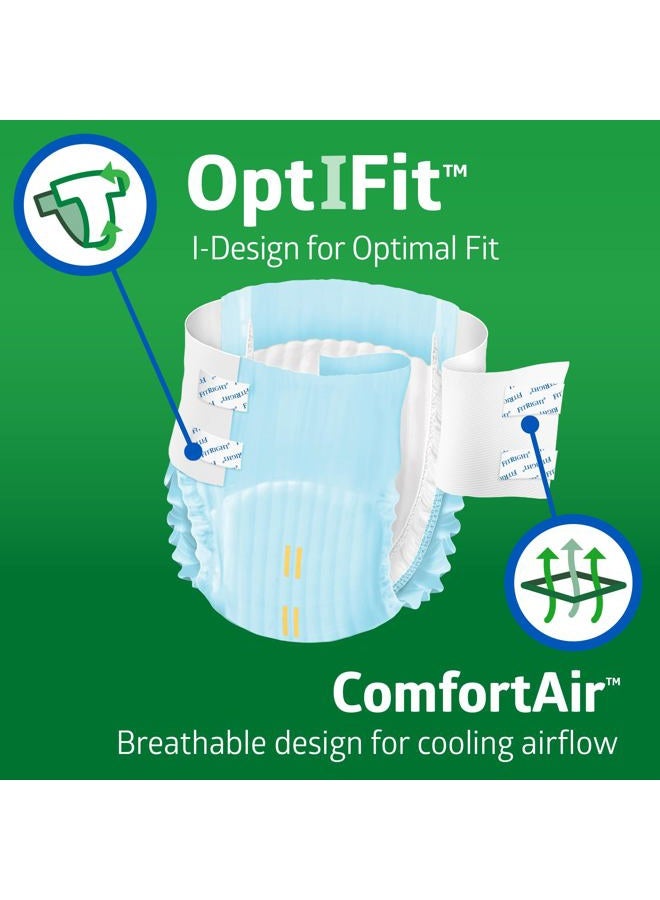 FitRight Ultra Adult Diapers, Disposable Incontinence Briefs with Tabs, Heavy Absorbency, Large, 48"-58" (Pack of 20) - Image 2