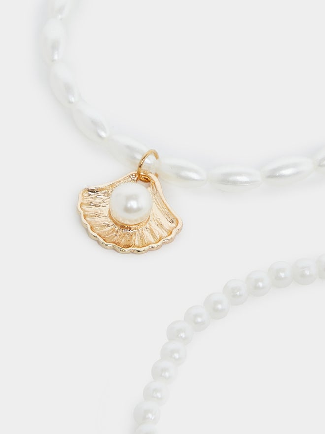 Styli Styli Set of 2 - Shell Drop Accent Anklet  - Image 2