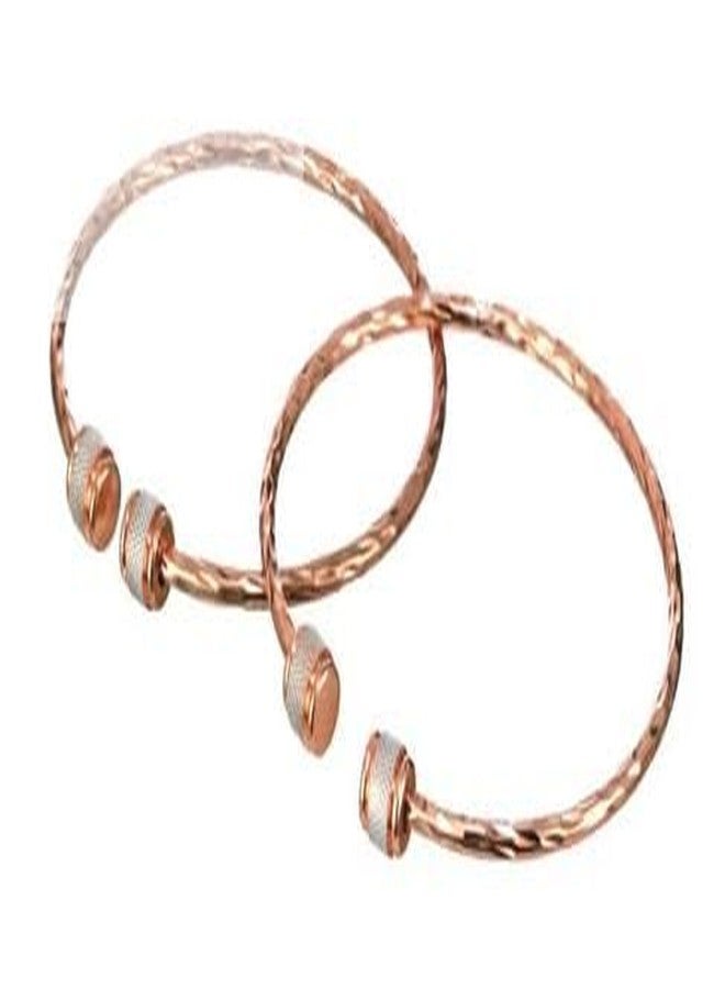 DENICRAAS katli kada for women | Adjustable Kada Bracelet for Men & Women (Rose gold, Pack of 2) - Image 1