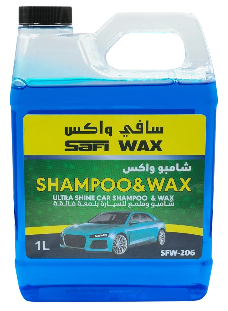 Safi WAX Wax & Shampoo Ultra Shine Car Shampoo Wax Car Washing Shampoo 1 Litre - Image 1