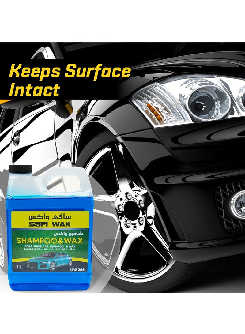 Safi WAX Wax & Shampoo Ultra Shine Car Shampoo Wax Car Washing Shampoo 1 Litre - Image 4