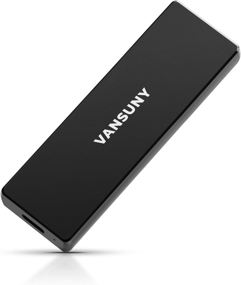 قرص صلب خارجي سعة 1 تيرابايت من نوع M.2 PCIe 2280 SSD، سرعة قراءة تصل إلى 1000 ميجابايت/ثانية، واجهة Type-C USB 3.1، سرعة نقل عالية، متوافق مع أجهزة الكمبيوتر الشخصي وماك وإكس بوكس وبلاي ستيشن 5 (X4Plus، أسود) - Image 1