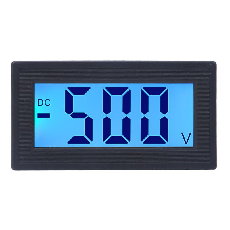 DC Voltmeter 78x42x25mm ABS High Precision - LCD Digital Display with Blue Backlight for Voltage Testing - Image 1