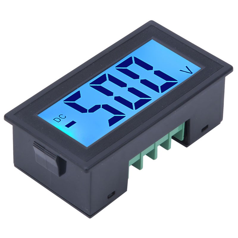 DC Voltmeter 78x42x25mm ABS High Precision - LCD Digital Display with Blue Backlight for Voltage Testing - Image 3
