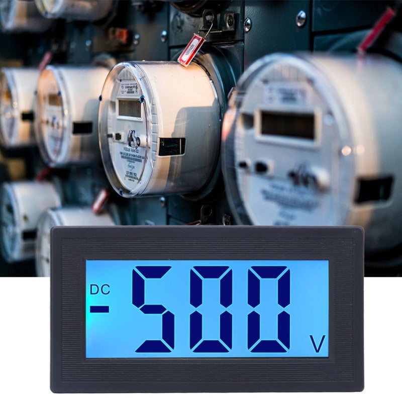 DC Voltmeter 78x42x25mm ABS High Precision - LCD Digital Display with Blue Backlight for Voltage Testing - Image 4