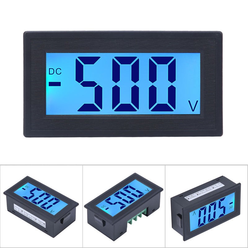 DC Voltmeter 78x42x25mm ABS High Precision - LCD Digital Display with Blue Backlight for Voltage Testing - Image 5