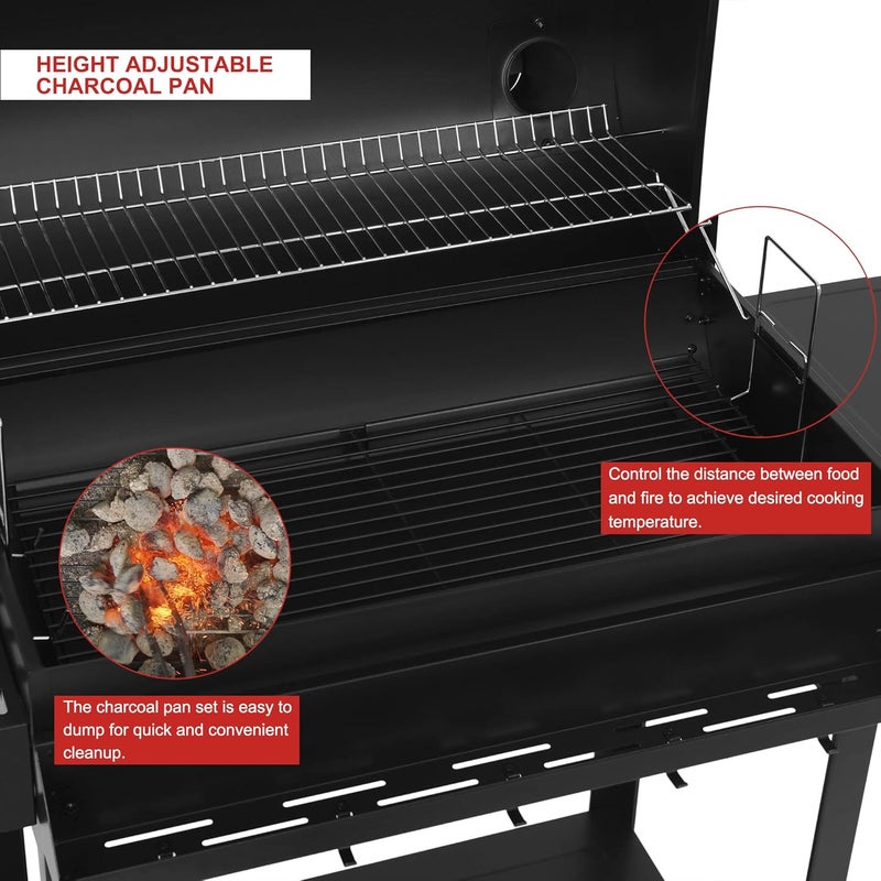 Royal Gourmet 30-Inch Barrel Charcoal Grill - Image 5