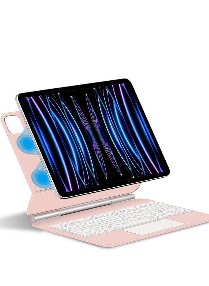 ZetRA Magnetic Keyboard Case for iPad 11 inch (A16, 2025) / iPad 10th Generation 10.9" (2022), Magnetic Keyboard for iPad 11th / 10th, Multi-Touch Trackpad, 7 Colors Backlit Keys, Magnetic Floating Stand - Image 1