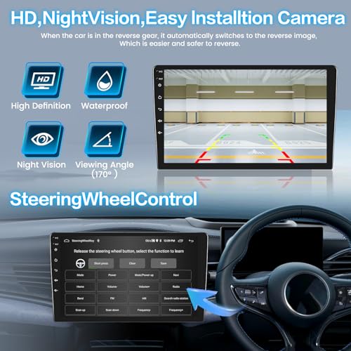 Inefala [2+64GB] Android 15 Car Stereo for Jeep Compass Patriot 2011-2017 with Wireless Carplay Android Auto, 10.1 Inch IPS Touch Screen Patriot Radio with GPS, WiFi, Bluetooth, FM/RDS Radio, SWC - Image 5