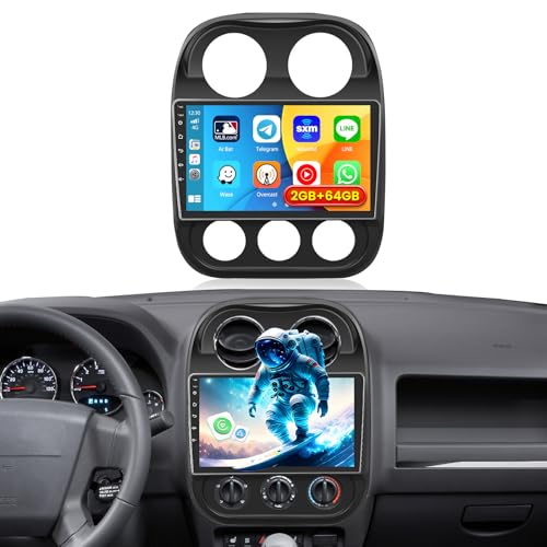 Inefala [2+64GB] Android 15 Car Stereo for Jeep Compass Patriot 2011-2017 with Wireless Carplay Android Auto, 10.1 Inch IPS Touch Screen Patriot Radio with GPS, WiFi, Bluetooth, FM/RDS Radio, SWC - Image 1