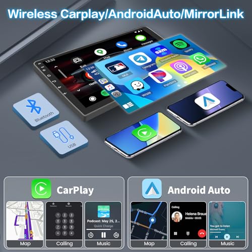 Inefala [2+64GB] Android 15 Car Stereo for Jeep Compass Patriot 2011-2017 with Wireless Carplay Android Auto, 10.1 Inch IPS Touch Screen Patriot Radio with GPS, WiFi, Bluetooth, FM/RDS Radio, SWC - Image 3