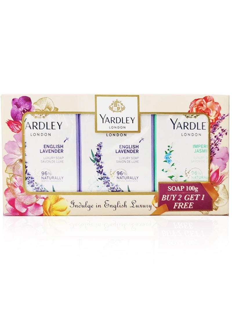Yardley Perfumed Luxury Soap Collection 3x100g  - Image 1