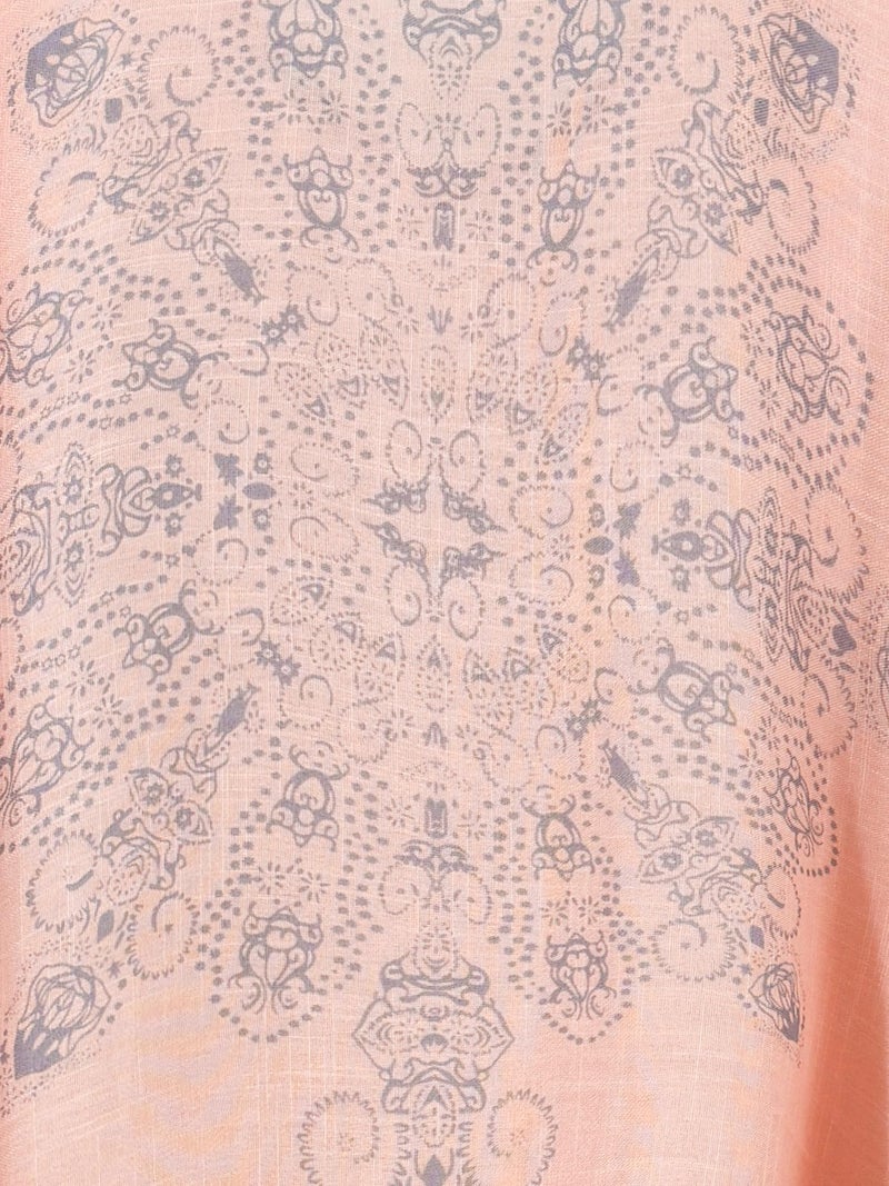 Moss Rose Caftan for Women Beach Cover up Swimsuit Kimono Cardigan with Bohemian Floral Print - Image 5