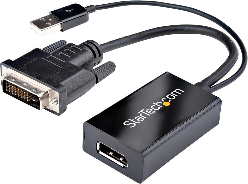 Star Tech .com DVI to DisplayPort Adapter with USB Power - DVI-D to DP Video Adapter - DVI to Display - Image 1