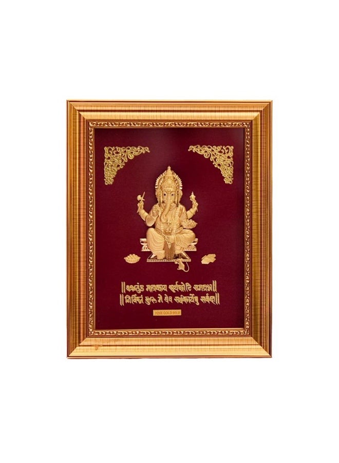 Sparkle & Shine Ganesh Ji Blessings Frame (Size: 20×25 cms) - Image 1