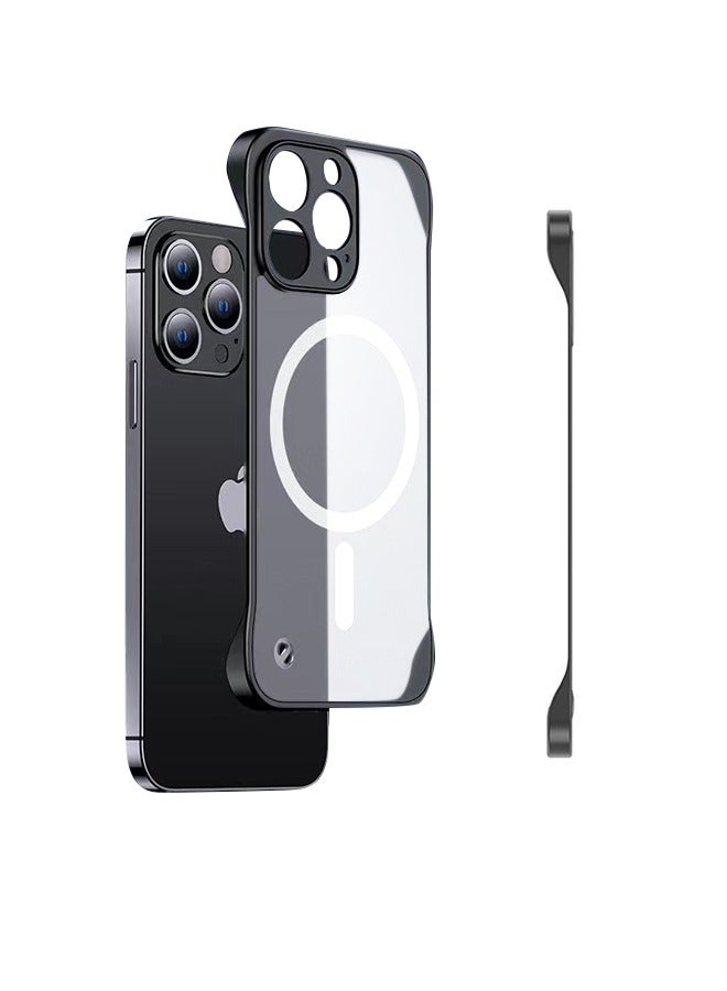 Slim Case for iPhone 14 Pro Compatible with MagSafe, Ultra Thin Frameless Case Accessories with Mag Safe Wireless Charging, Anti-Yellow Shockproof Magnetic Cover for iPhone 14 Pro - Image 1