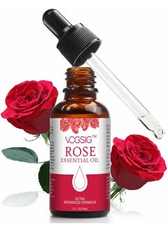 VOGSIG Rose Essential Oil 30ml  Aromatherapy Skin Moisturizing AntiAging Reduce Pigmentation Quickly Absorbed 