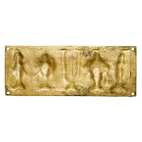 Bhimonee Decor by Modern Gift Centre | Pure Brass Shanku Chakra Hanging Wallplate with Garuda and Hanuman | 8 x 3 Inches | 600gm Weight | Spiritual Wall Decor for Home, Temple, Office - Image 4