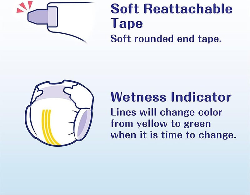 Moony Baby Diapers for Newborns 152 Count 2 Packs of 76  Made in Japan Soft on Tummy Wetness Indicator Gentle Materials Parallel Import - Image 4