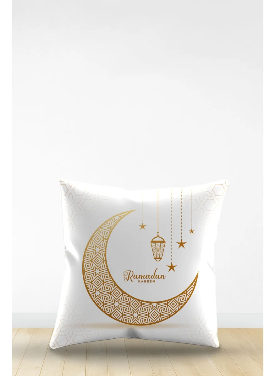 Artavessa Double Sided Digital Printed Decorative Faux Leather Ramadan (Ramadan) Themed Throw Pillow Cover