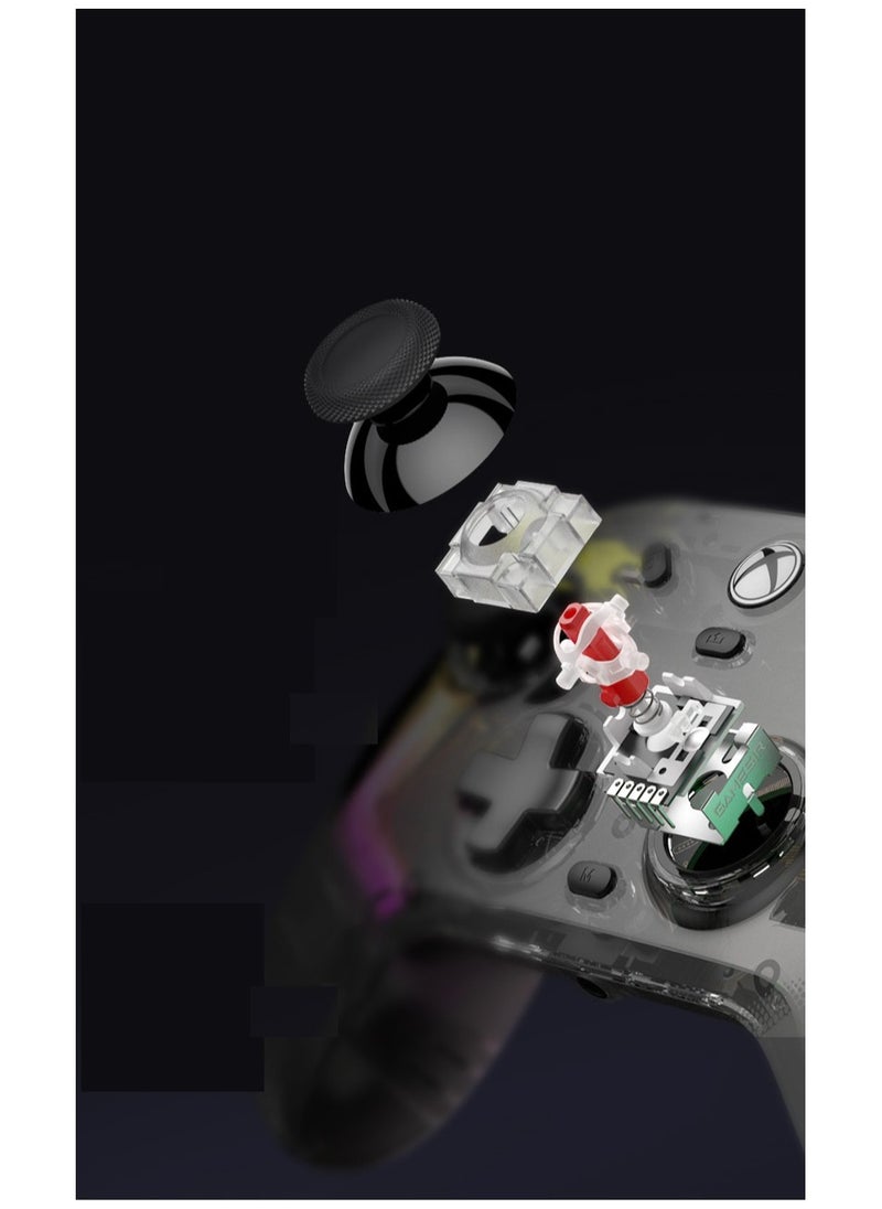 Gamepad GameSir Kaleid Wired Game Controller for Xbox Series X/S, Xbox One, Windows 10/11 & Steam, Plug and Play Gaming Gamepad, Transparent Video with Hall Effect Joysticks/Hall Trigger
