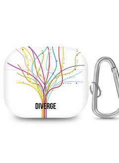 StylePods Case for Airpods 3rd Gen Case With Anti-Lost Keychain - Diverge (White)