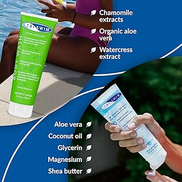 TRISWIM Chlorine Removal Body Care Bundle for Swimmers After Swim Body Wash and Body Lotion Shower Gel For Swimmers Body Moisturiser For Dry Skin AntiChlorine Skin Treatment Vegan 2x250ml - Image 3
