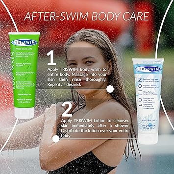 TRISWIM Chlorine Removal Body Care Bundle for Swimmers After Swim Body Wash and Body Lotion Shower Gel For Swimmers Body Moisturiser For Dry Skin AntiChlorine Skin Treatment Vegan 2x250ml - Image 5