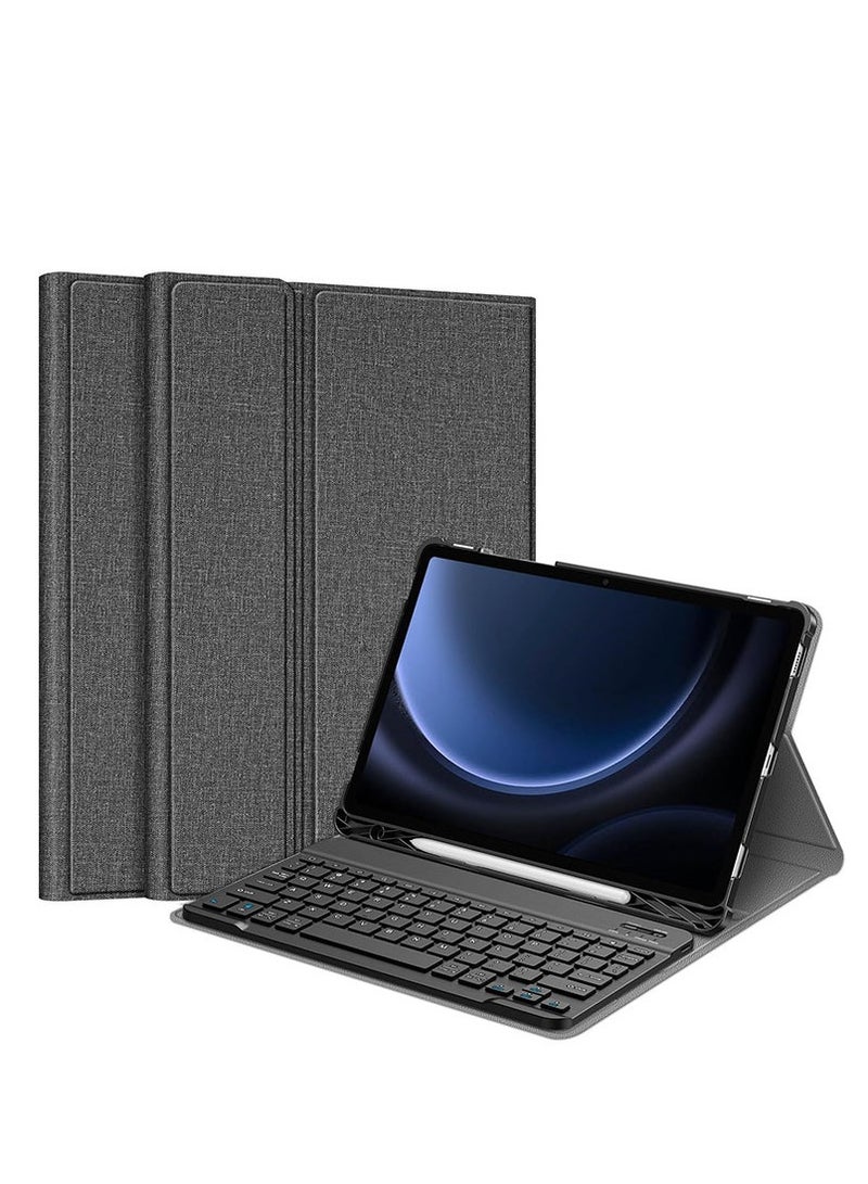 Samsung Galaxy Tab S9/S9FE 11 2023 Keyboard Case, (SM-X510/X516B/X518U/SM-X710/X716B/X718U) Slim Stand Case Bluetooth Wireless Keyboard
