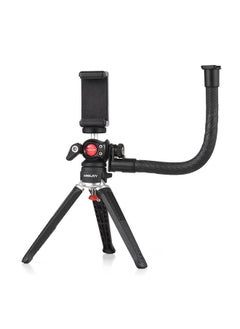 KINGJOY Mini Tripod Stand Desktop Tripod Stand 2kg/4.4lbs Load Capacity 2 Levels Height Adjustable 1/4in Screw