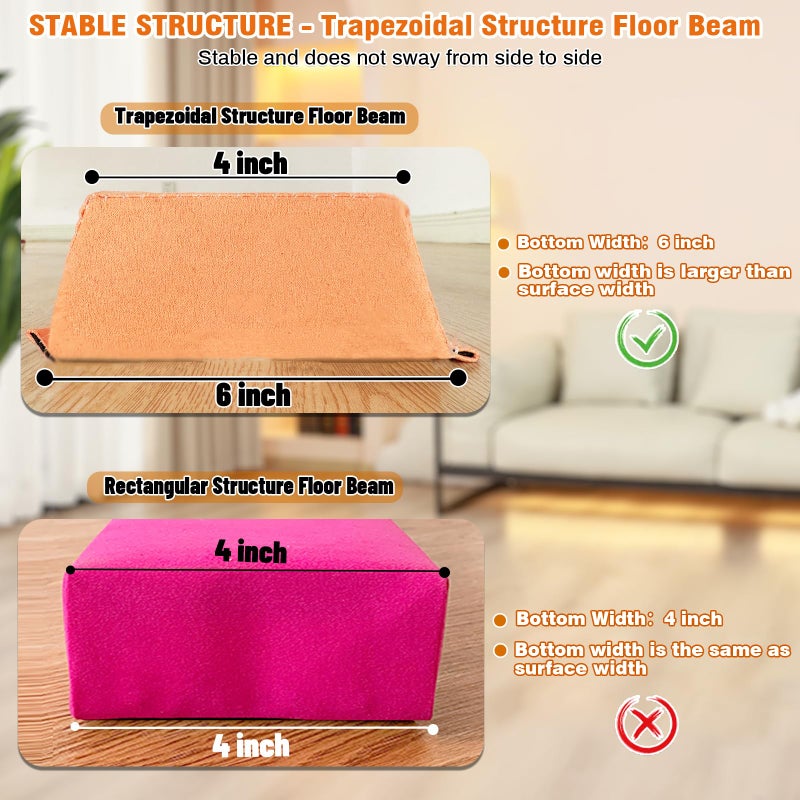MARFULA 6 FT / 8 FT / 9 FT Folding Gymnastics Beam Foam Balance Floor Beam - Extra Firm - Suede Cover - Anti Slip Bottom with Carry Bag for Kids/Adults Home Use - Image 4
