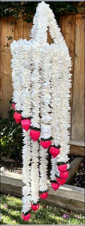 Nutts Lotus kamalkali with Paper gajra Hanging for Decoration Home Decor Wall Door Pooja Room Wedding Stage Backdrop Decorative Items Toran for Home Decoration Pack of 6 pcs Pink 