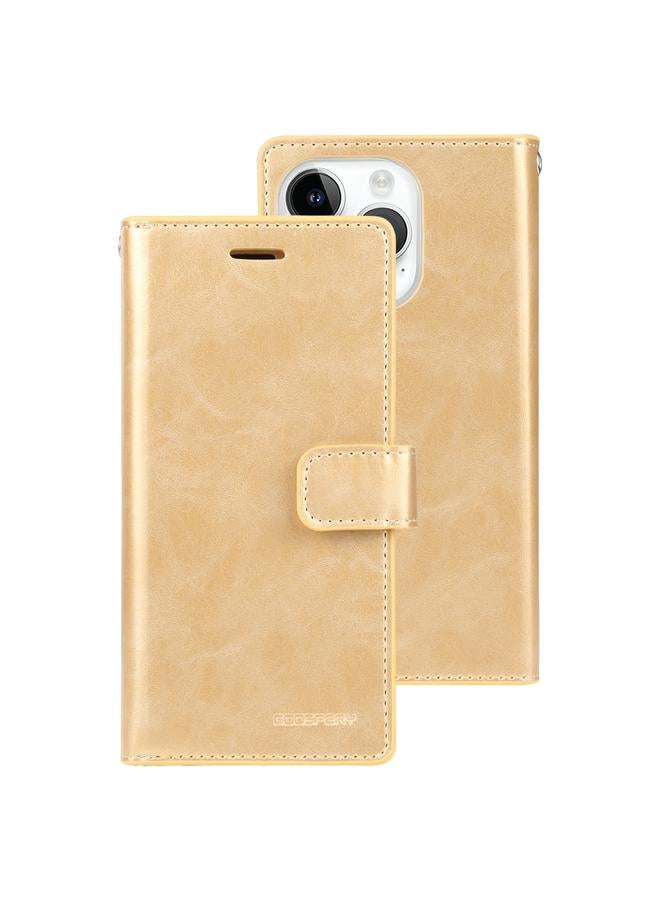 GOOSPERY Case For iPhone 15 Pro Max MANSOOR DIARY 9 Card Slots Leather Phone Case - Image 1
