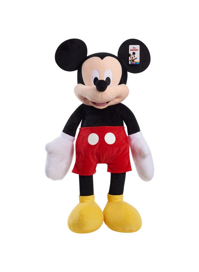 ميكي ديزني جونيور ميكي ماوس 40 بوصة عملاقة من القطيفة ميكي ماوس حيوان محشو للأطفال، ألعاب أطفال للأعمار من عامين فما فوق من جاست بلاي - Image 1