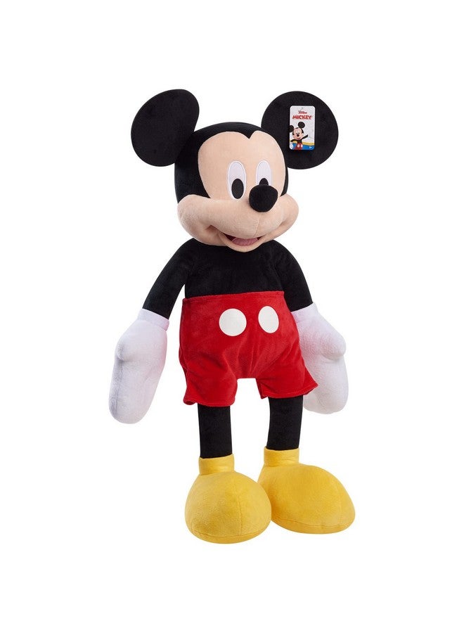 ميكي ديزني جونيور ميكي ماوس 40 بوصة عملاقة من القطيفة ميكي ماوس حيوان محشو للأطفال، ألعاب أطفال للأعمار من عامين فما فوق من جاست بلاي - Image 2