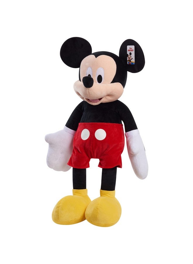 ميكي ديزني جونيور ميكي ماوس 40 بوصة عملاقة من القطيفة ميكي ماوس حيوان محشو للأطفال، ألعاب أطفال للأعمار من عامين فما فوق من جاست بلاي - Image 3