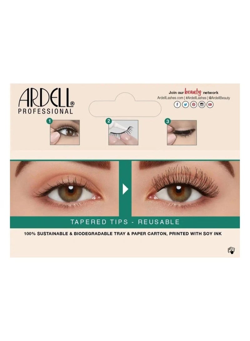 ARDELL Eco Lashes 451, Sustainable Fibers False Eyelashes, Organic Cotton Band, Lightweight Natural Look, 1 Pair - Image 1