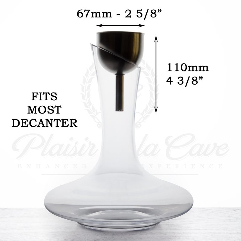 Plaisir de la Cave 3in1 Steel Funnel with Strainer (Wine Shower + Aerator + Filter) - Improves Wine & Clears Residues - Image 4
